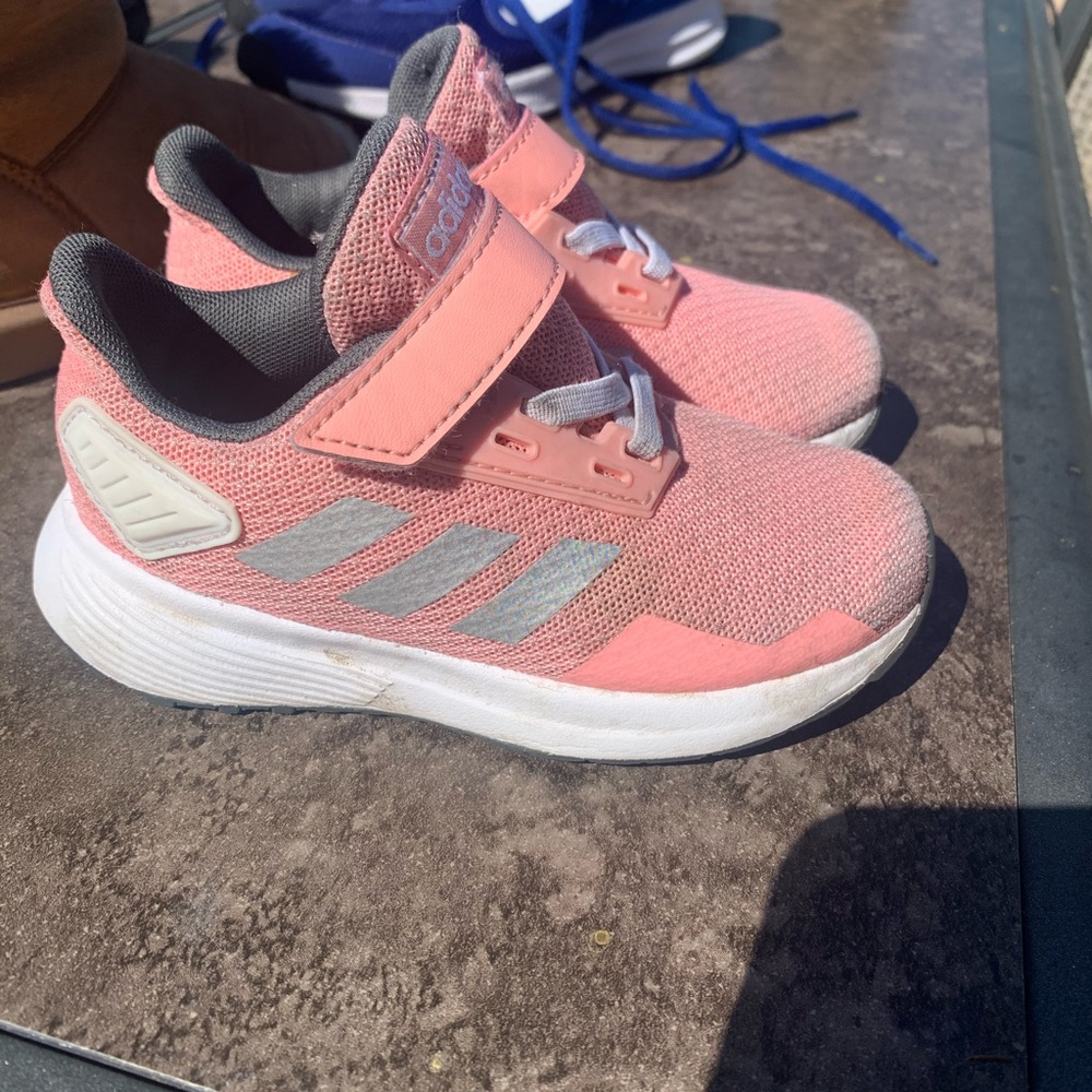 Pink Addidas toddler shoes